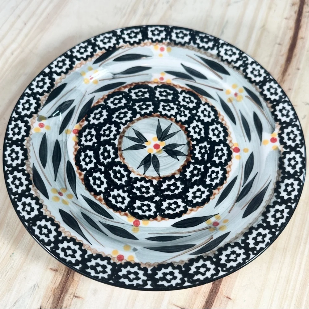 Temp-tations Old World Black Salad Plates 8